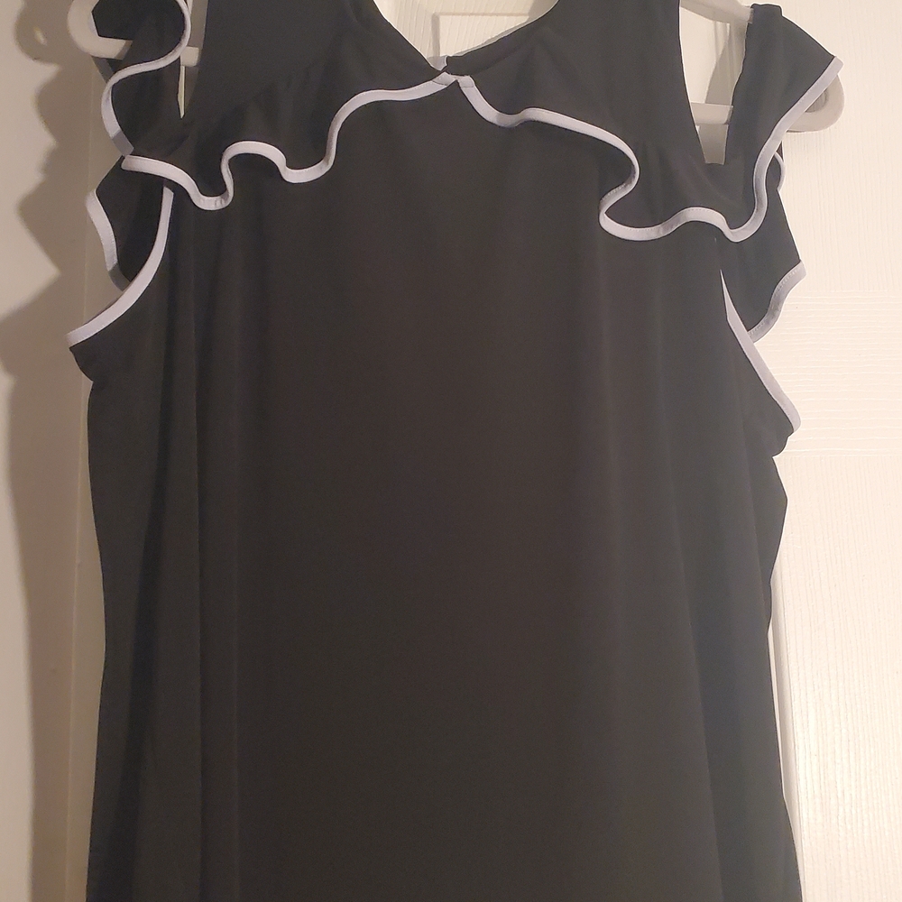 Ivanka Trump Black Top with White Trim